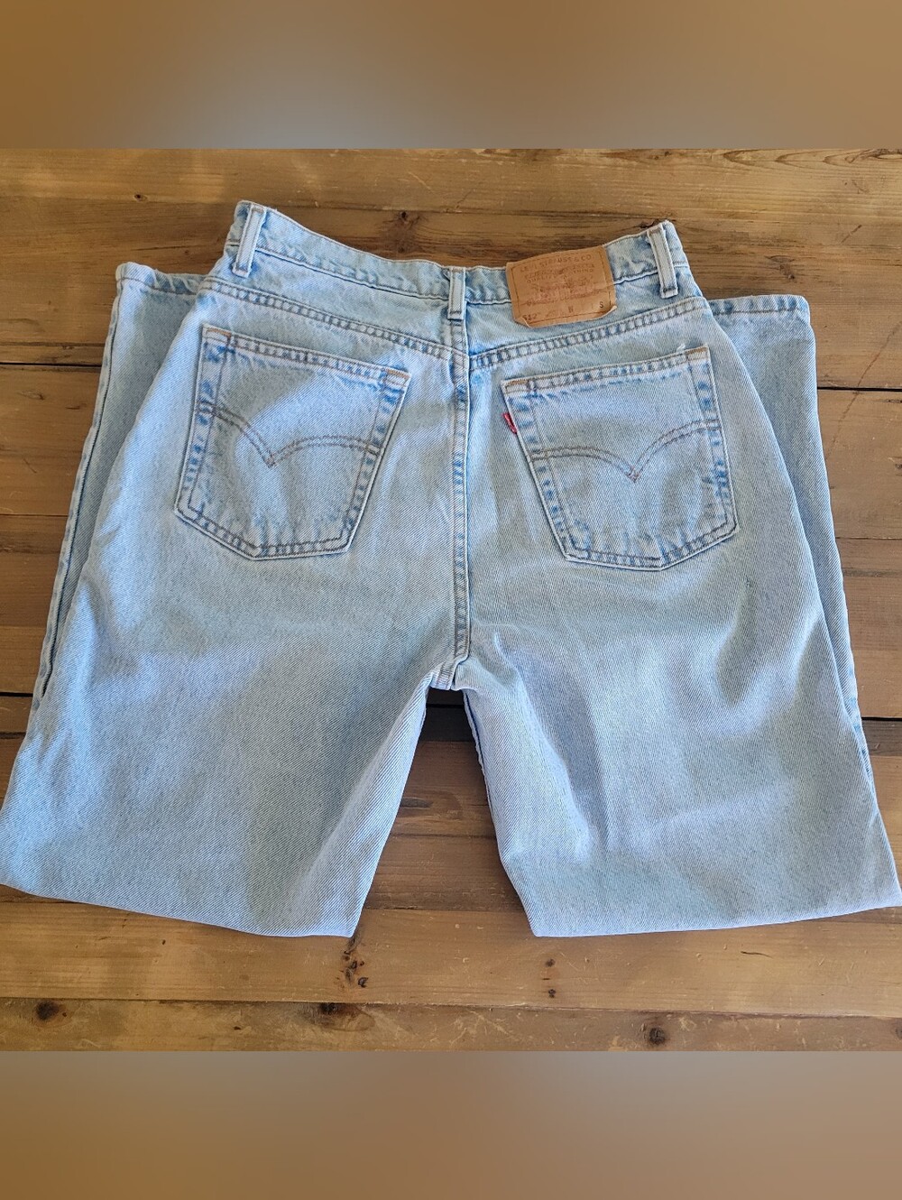 Vintage Levi's 512 Light Blue Denim Jeans with Red Tab:13 Short
